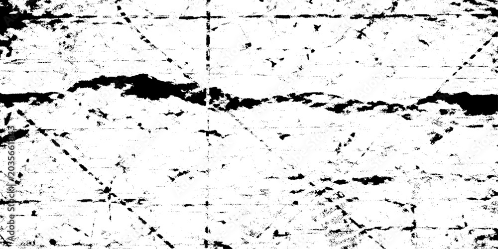 Obraz premium Distressed white grunge texture background with scratched black particles weathered, abstract wall backdrop for vintage overlay graphic design elements rough dirty wood plank texture effect.