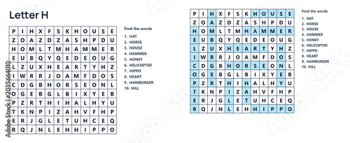 Schilderij op canvas Word seek puzzle sheet