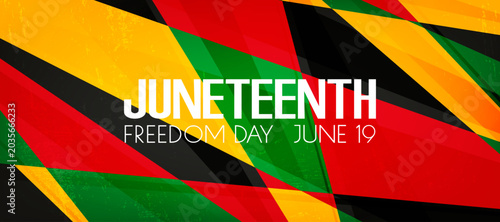 Juneteenth Freedom Day June 19 greeting banner.