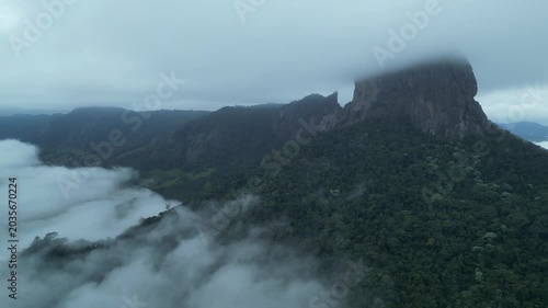 Pedra Do Bau Mountain Peak Fog Clouds Climbing Mountaineering Serra Mantiqueira Adventure Tourism Hiking Rock Formation Summit Wilderness Nature Landscape Scenic Brazil South America Outdoor Explorer
