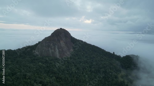 Pedra Do Bau Mountain Peak Fog Clouds Climbing Mountaineering Serra Mantiqueira Adventure Tourism Hiking Rock Formation Summit Wilderness Nature Landscape Scenic Brazil South America Outdoor Explorer