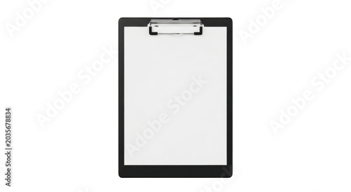 Empty clipboard with pen on top isolated on transparent background
