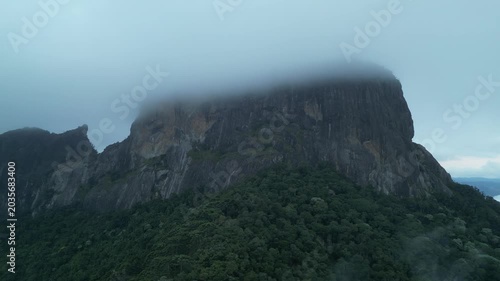 Pedra Do Bau Mountain Peak Fog Clouds Climbing Mountaineering Serra Mantiqueira Adventure Tourism Hiking Rock Formation Summit Wilderness Nature Landscape Scenic Brazil South America Outdoor Explorer