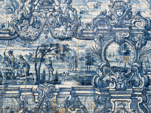 Portuguese Azulejo Tile Detail