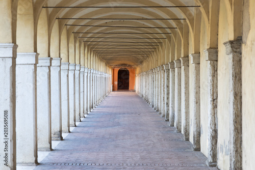 Comacchio, Italy Antique archway, old porch of Loggiato dei Capuccini.