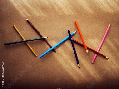 Tableau sur toile Colored pencils