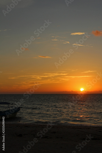 sunset over the sea