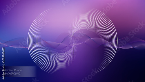 Schilderij op canvas Abstract swirl background, soft purple gradients, futuristic bubble smoke with d