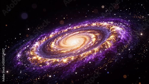 Spiral galaxy in space