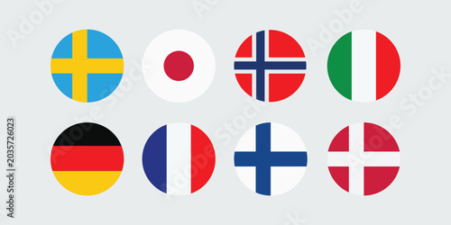 flags of countries as fabric