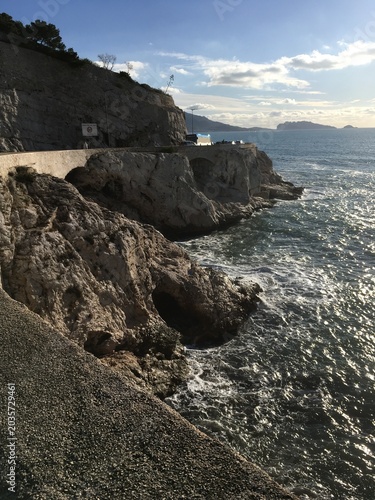 rocks and sea