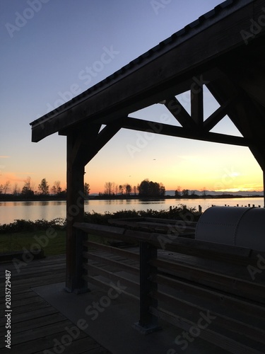 bridge at sunset