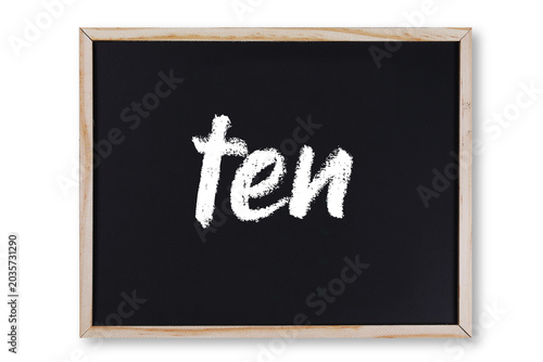 ten word in chalk on chalkboard