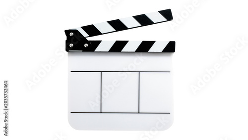Fotografía Isolated classic film clapperboard used in cinematography or video production