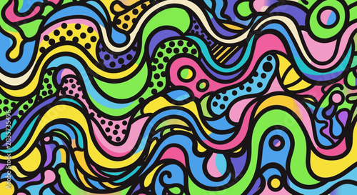 Vibrant Abstract Swirls Pattern