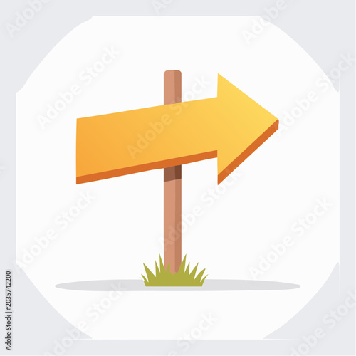 Yellow Arrow Signpost