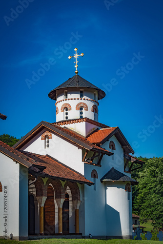 Exterior of the Orthodox church in Kaona, Serbia