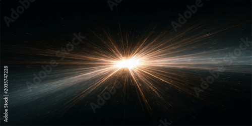 Slika na platnu A powerful solar flare explodes from the sun, radiating intense light and energy across the dark expanse of space