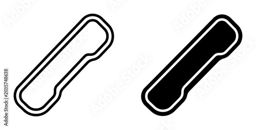 Tableau sur toile Retro Telephone Handset Icon, Vintage Communication Symbol, Classic Receiver Out