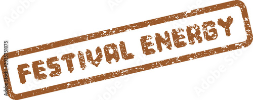 Foto Grungy Festival Energy rubber stamp for dynamic events and vibrant occasion prom