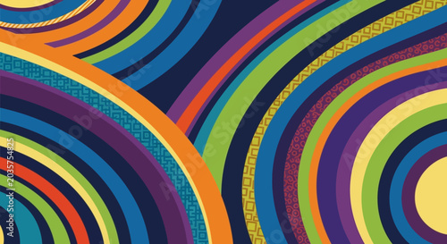 Vibrant Colorful Abstract Rainbow Waves Background