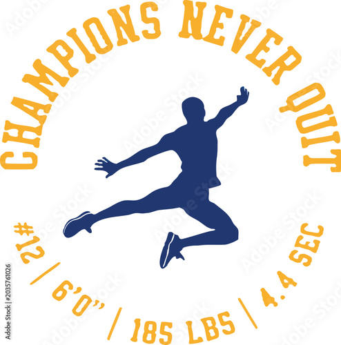 Bold Sports Typography with Arched Lettering and Marine Animal Silhouettes Vector Illustration