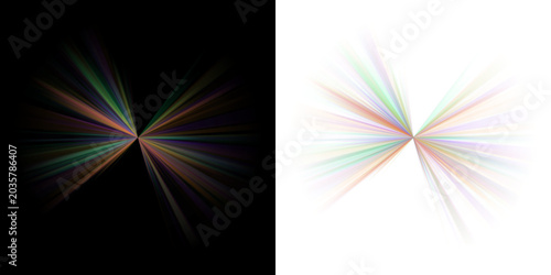Bilde på lerret Abstract Radial Fan Shapes with Colorful Geometric Rays and Dynamic Light Burst