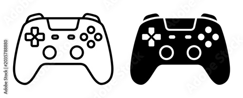 Photos Video Game Controller Icons, Gaming Input Devices, Digital Entertainment Control