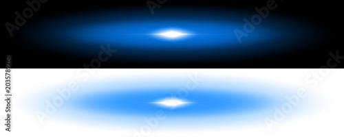 Canvas Print Abstract Glowing Blue Accretion Disks Representing Cosmic Energy and Futuristic