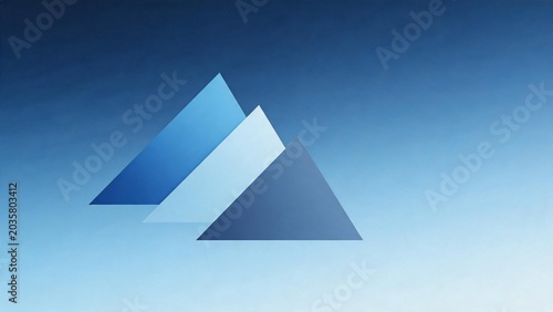 Abstract blue triangle shapes on gradient background