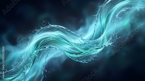 Liquid Aurora Symphony Luxury Background