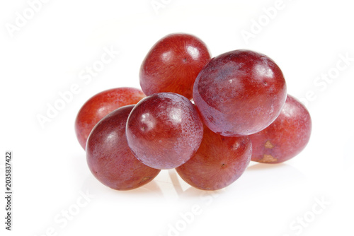 Konstfotografi Grapes are very fresh on a white background.