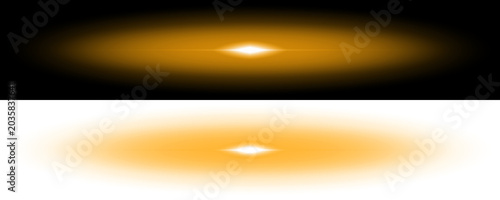 Obraz na plátne Abstract Glowing Orange Elliptical Light Disks Representing Energy Or Celestial