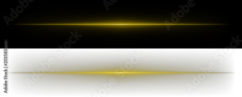 Canvas Print Abstract Glowing Yellow Light Streaks Horizontal Lines Overlay for Futuristic Di