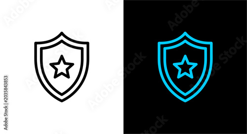 Foto Shield icon with star symbol.