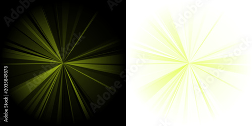 Foto Abstract Yellow Sunburst and Jagged Circle Graphic Design Elements for Modern Di