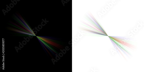 Foto Abstract Digital Fan Shapes with Colorful Geometric Data Visualization Patterns