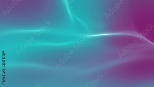 Abstract Teal and Magenta Gradient Flowing Waves, Smooth Fluid Motion Background