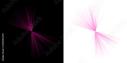 Foto Abstract Pink Radial Fan Shapes on Black Background for Modern Graphic Design an