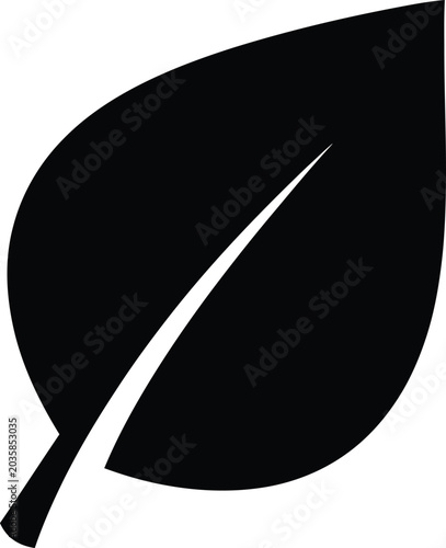 Black leaf shape and design.