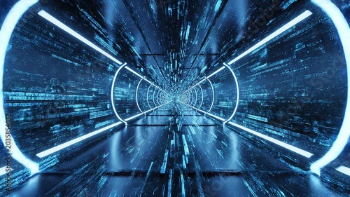Cybersecurity Data Tunnel Motion Background