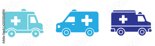 Medical Emergency Vehicles Icons