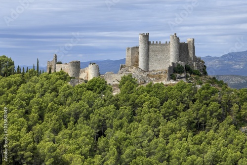 Ruins of the Castillo de Xivert, originally a Muslim fortress from the 11th century, near Alcalà de Xivert, Sierra de Irta, Province of Castellón, Valencian Community, Spain