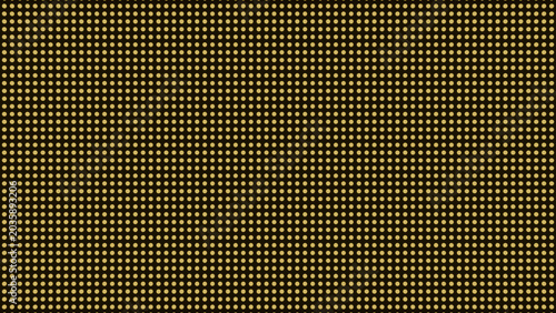 Golden Dot Matrix Grid Pattern On Black Luxury Digital Background
