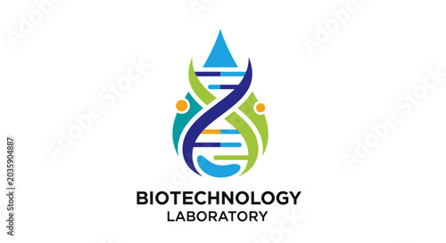 Schilderij op canvas Biotechnology Laboratory DNA Helix Symbol.