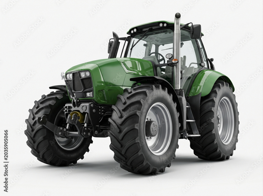 Obraz premium Tractor isolated on background 3d rendering illustration