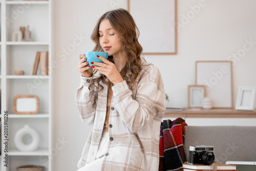 Beautiful young woman with ...