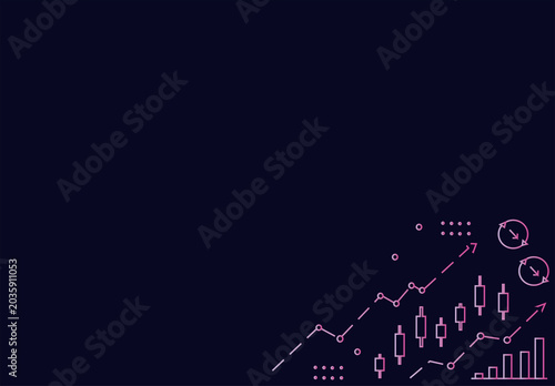 Dynamic digital financial chart background illustrating upward market trends, investment growth, and data visualization for strategic economic analysis