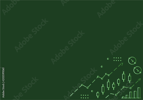 financial market analysis background with vibrant green outlines of stock charts, data visualization, and upward trend graphs, symbolizing business growth and investment strategies