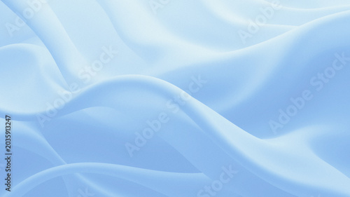 Light Sky Blue Silk Satin Abstract Background with Soft Smooth Diagonal Flowing Wave Folds